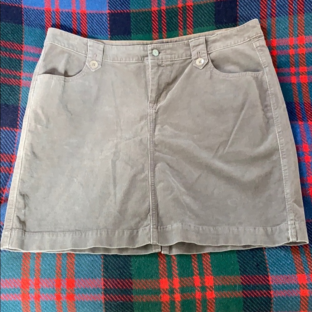 Old navy gray thin corduroy mini skirt ax 14 woman